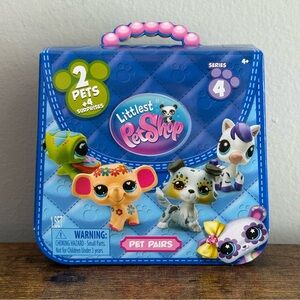 New Littlest Pet Shop LPS Series 4 Green Paw Pet Pairs Sea Turtle Seahorse Set